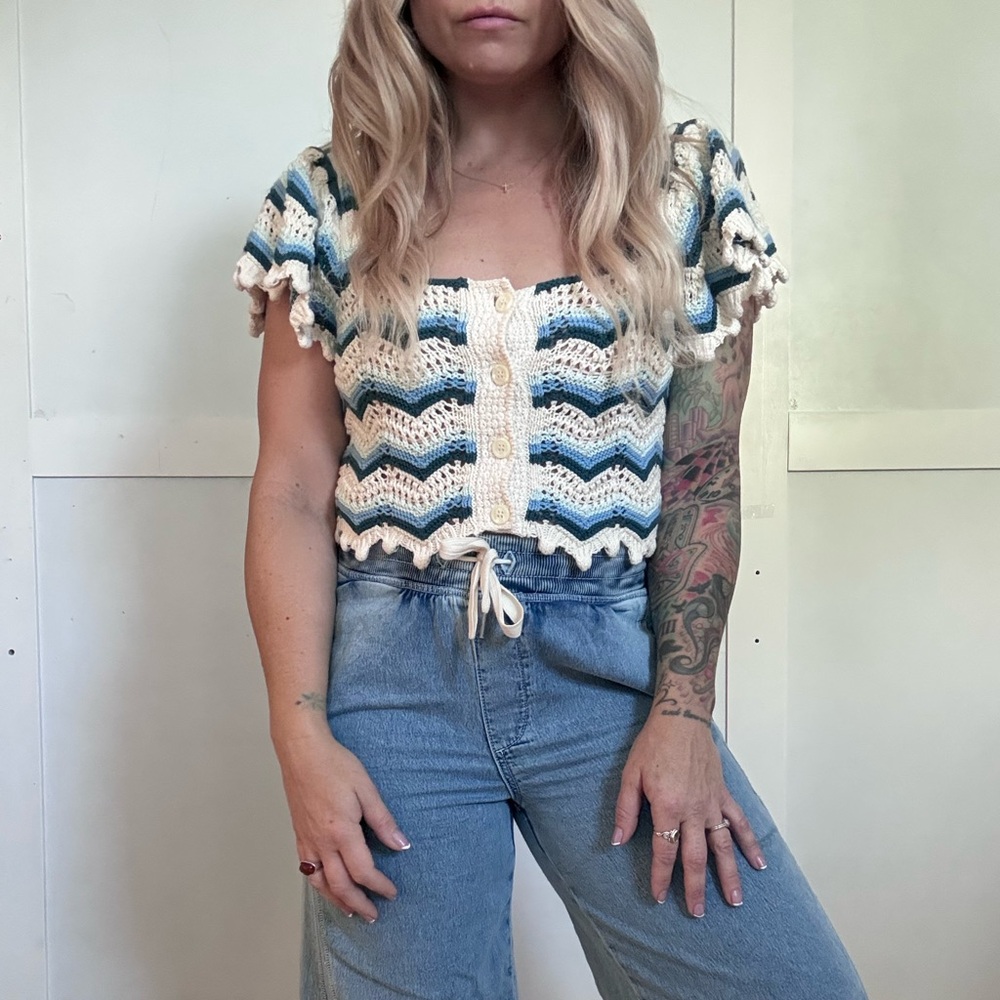 Zara Cotton Crochet Top